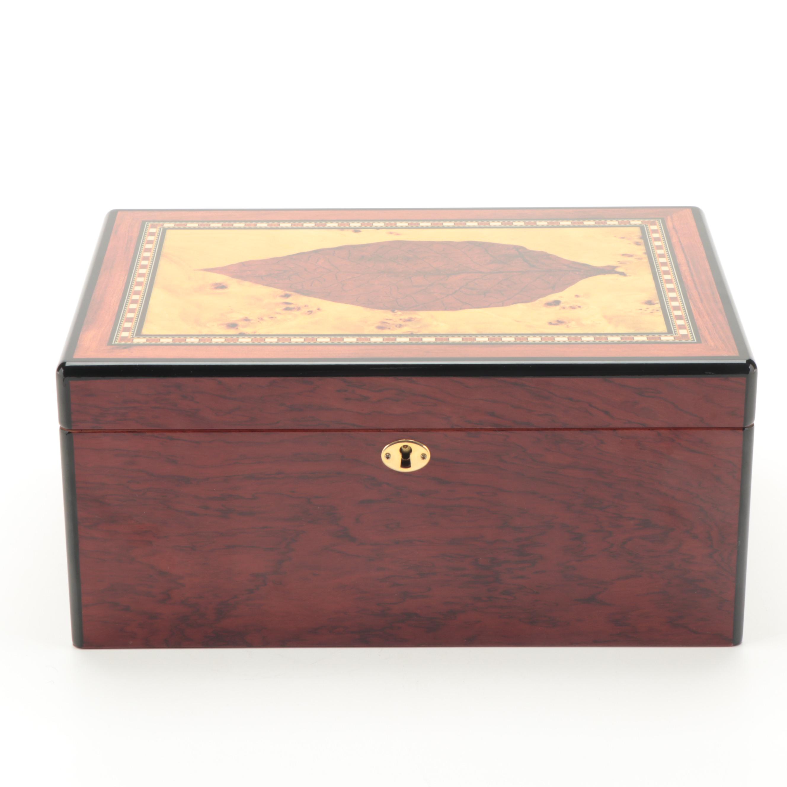 Faux Rosewood Finish Cedar Lined Humidor EBTH