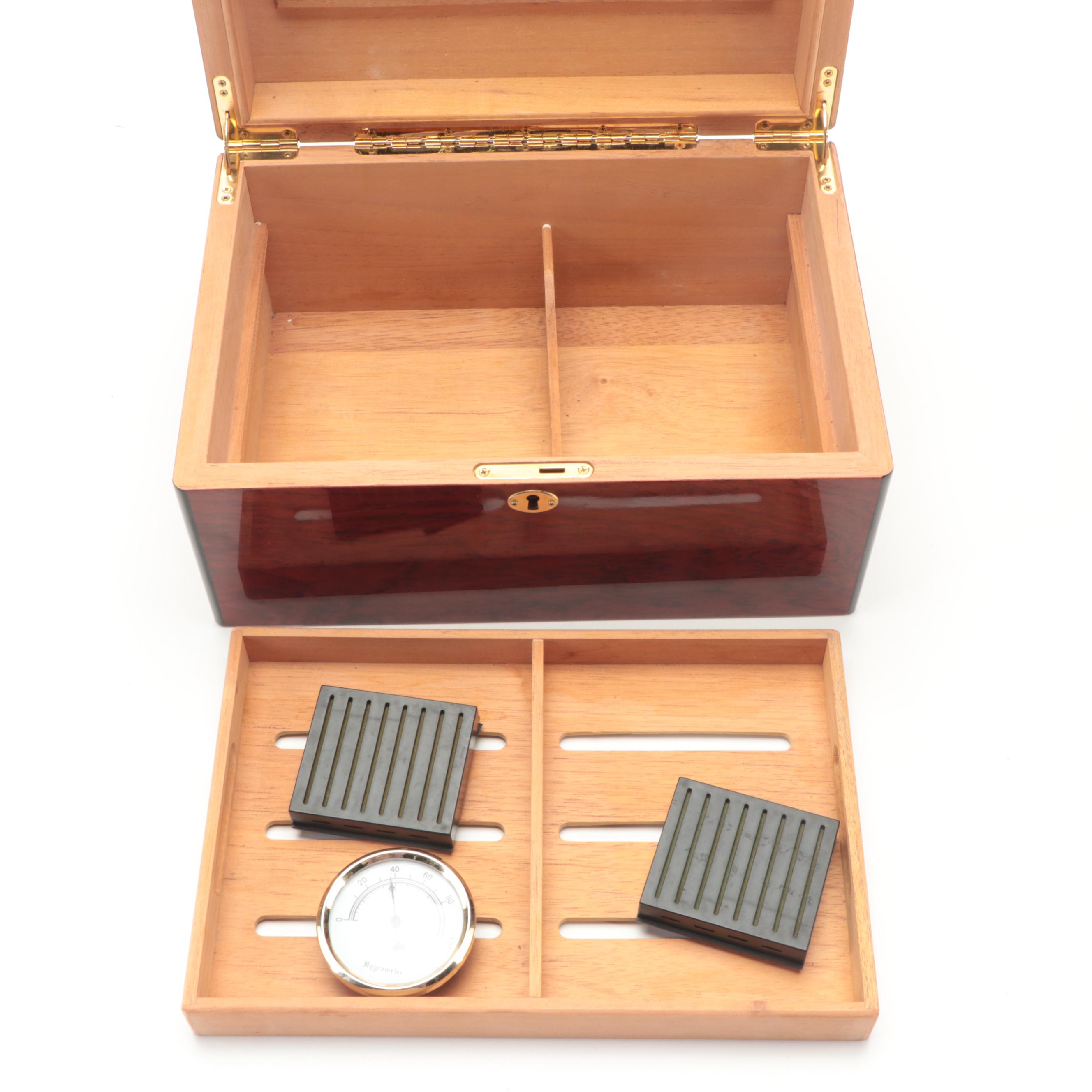 Faux Rosewood Finish Cedar Lined Humidor EBTH