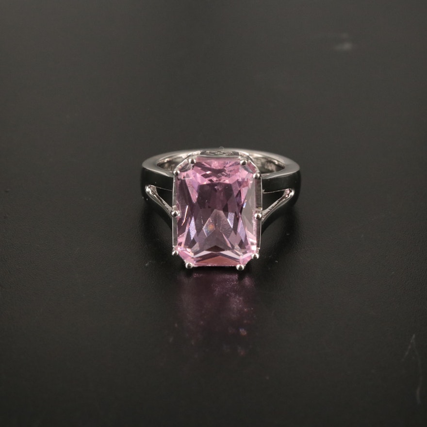 Sterling Pink Sapphire Ring