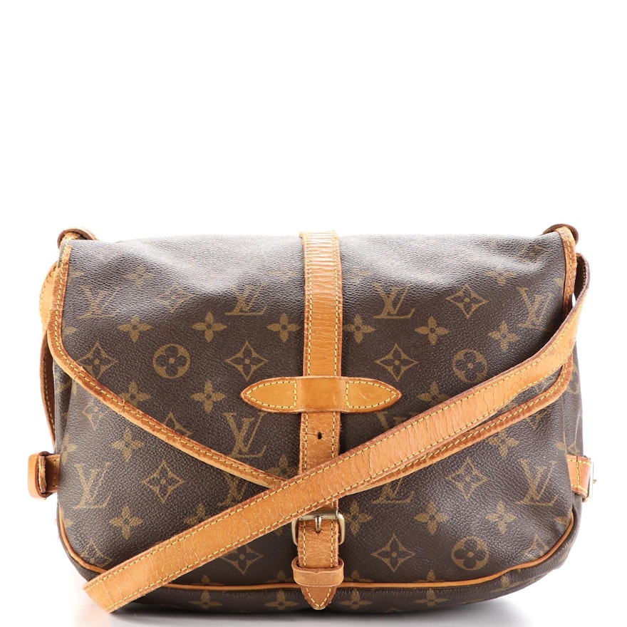 Louis Vuitton Saumur 30 Crossbody Bag in Monogram Canvas and Vachetta Leather