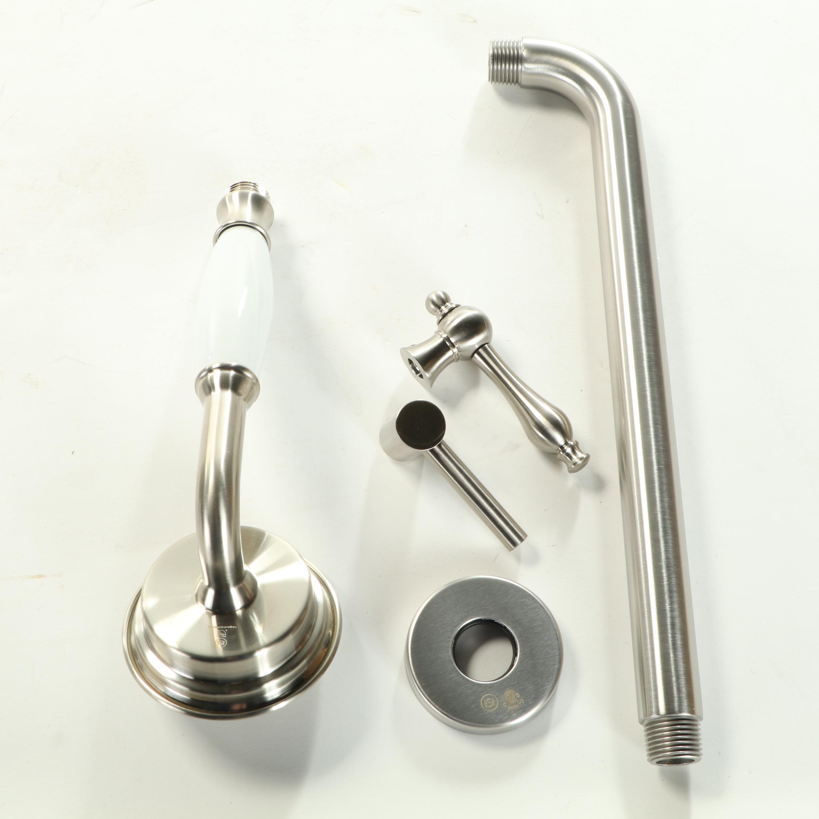 Brushed Nickel Finish Rainfall Showerhead, Diverter Valve and More EBTH
