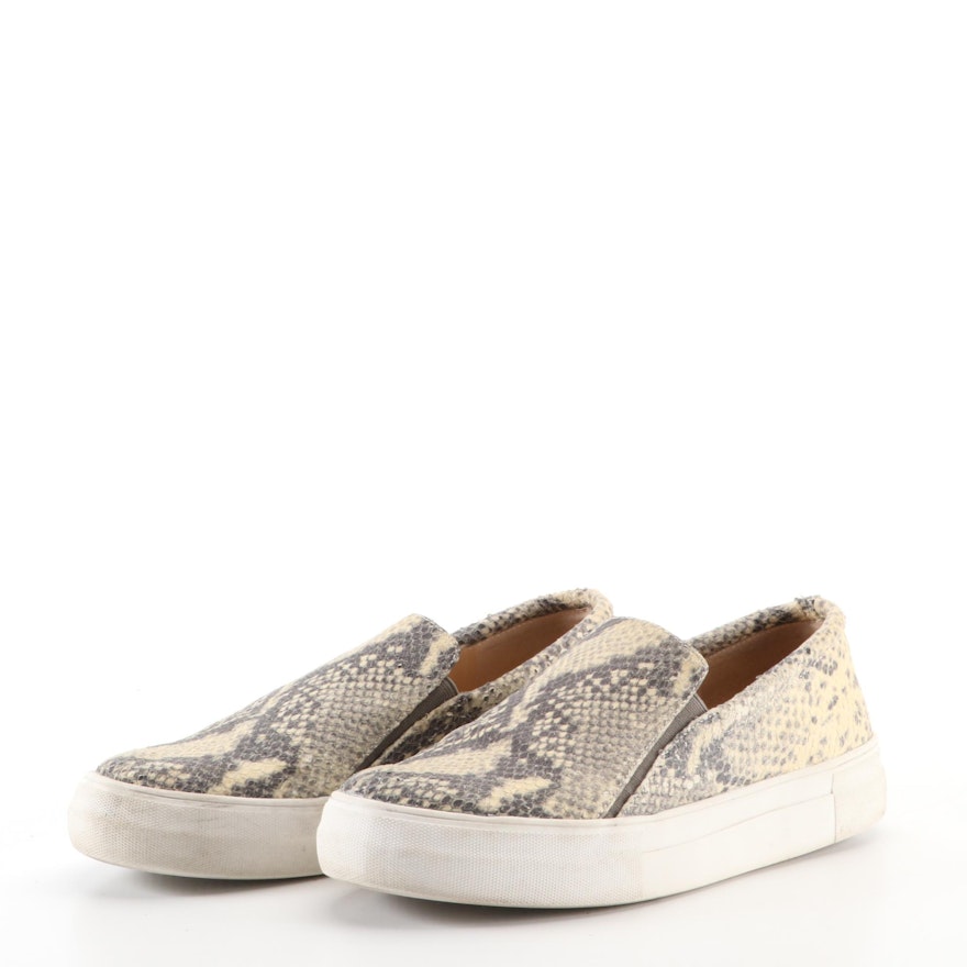 Vince Camuto Slip-On Sneakers in Snake Print Leather