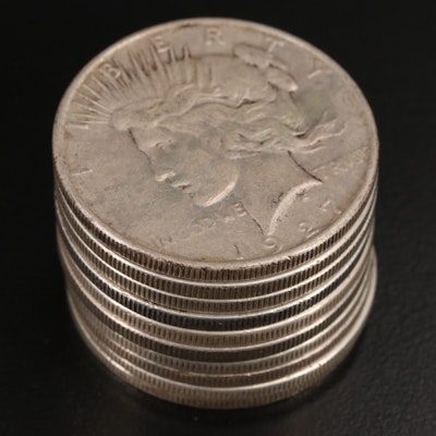 Ten U.S. Silver Dollars, Including 1888-O