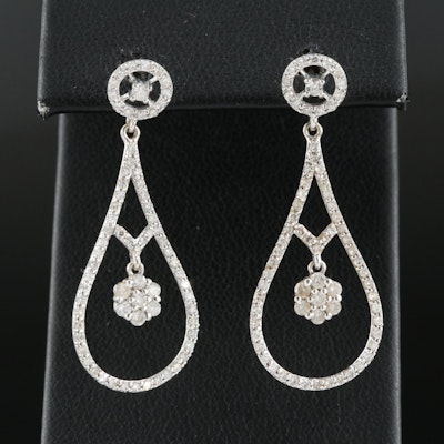 14K 0.75 CTW Diamond Teardrop Earrings
