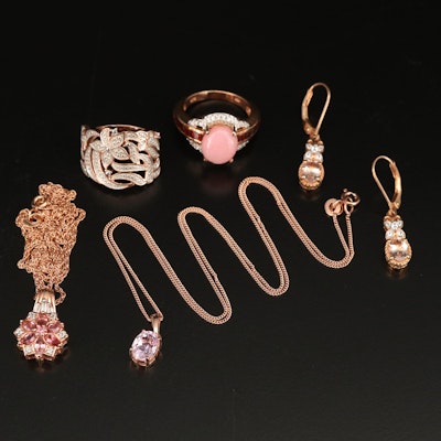 Sterling Diamond, Zircon and Garnet Jewelry