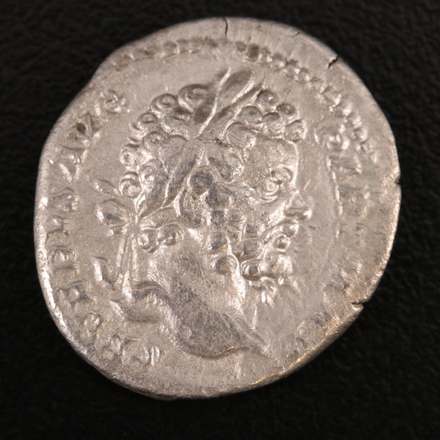 Ancient Roman Imperial AR Denarius of Septimius Severus, ca. 193 AD