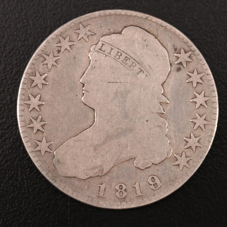 1819/8 Capped Bust Silver Half Dollar