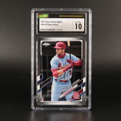2021 Topps Chrome Update Rookie Debut Dylan Carlson CSG 10 #USC54