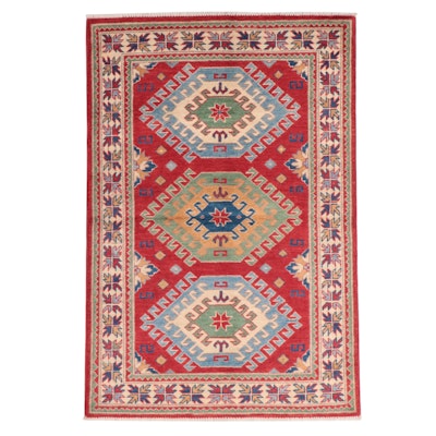3'3 x 5' Hand-Knotted Turkish Bergama Style Accent Rug