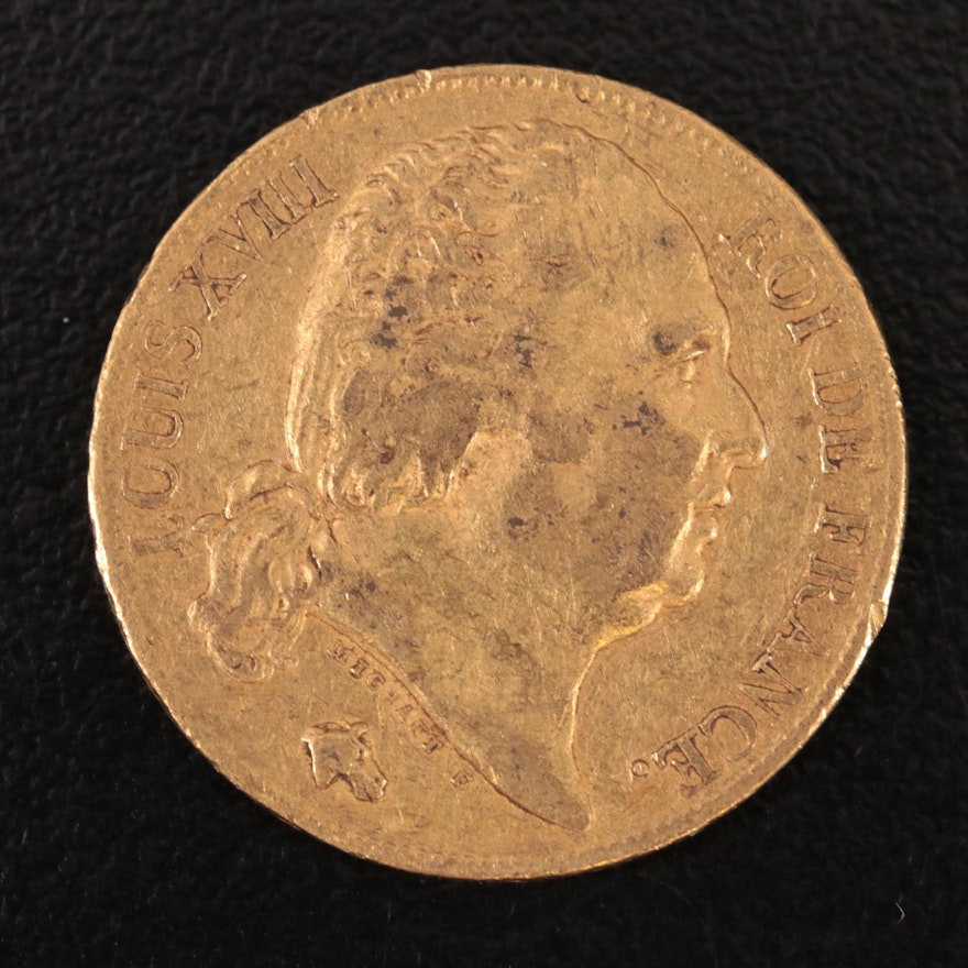 1819-A France Twenty Francs Gold Coin