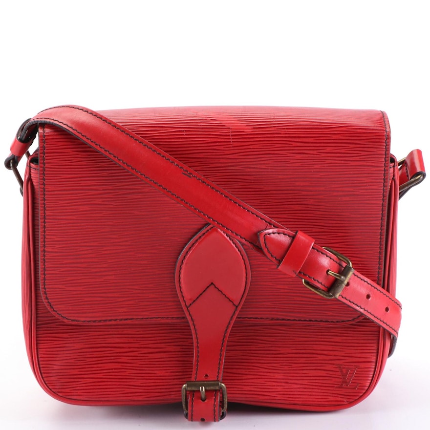 Louis Vuitton Cartouchiere Bag in Red Epi Leather