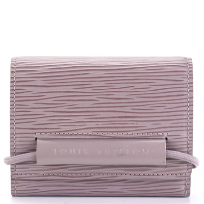 Louis Vuitton Porte Monnaie Elastique Wallet in Lilac Epi Leather