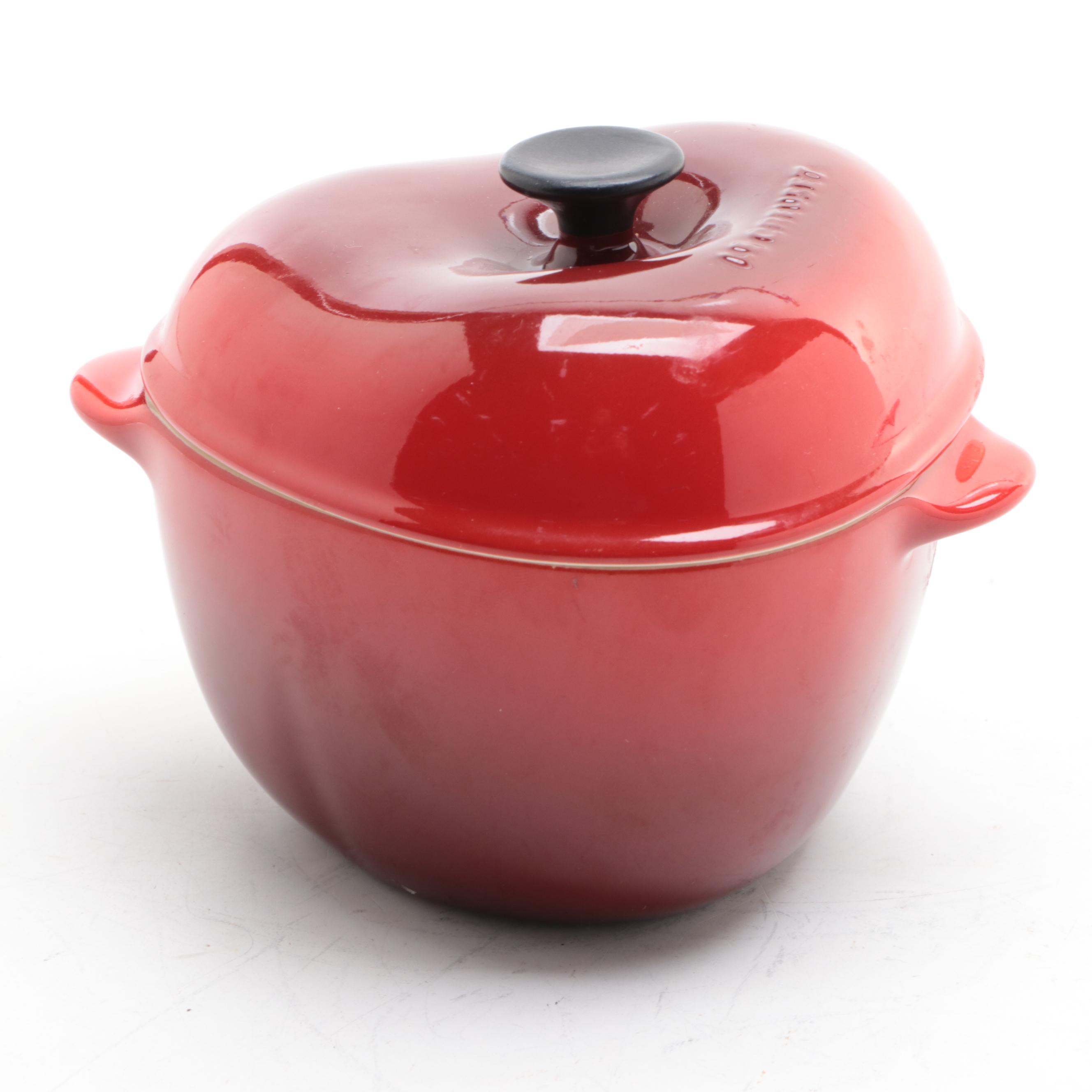 Le Creuset Cerise Red Cast Iron Baking Dish and Grill Pan with Ceramic