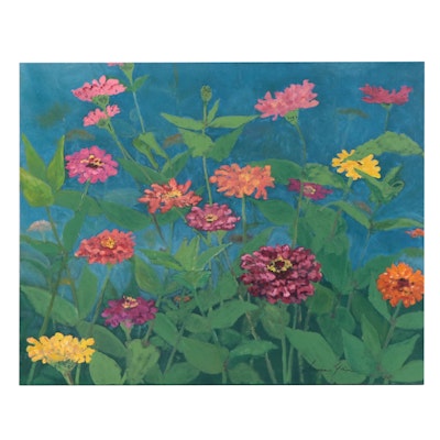 Susan Grier Floral Oil Painting, 21st Century