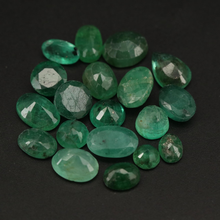 Loose 6.82 CTW Faceted Emeralds