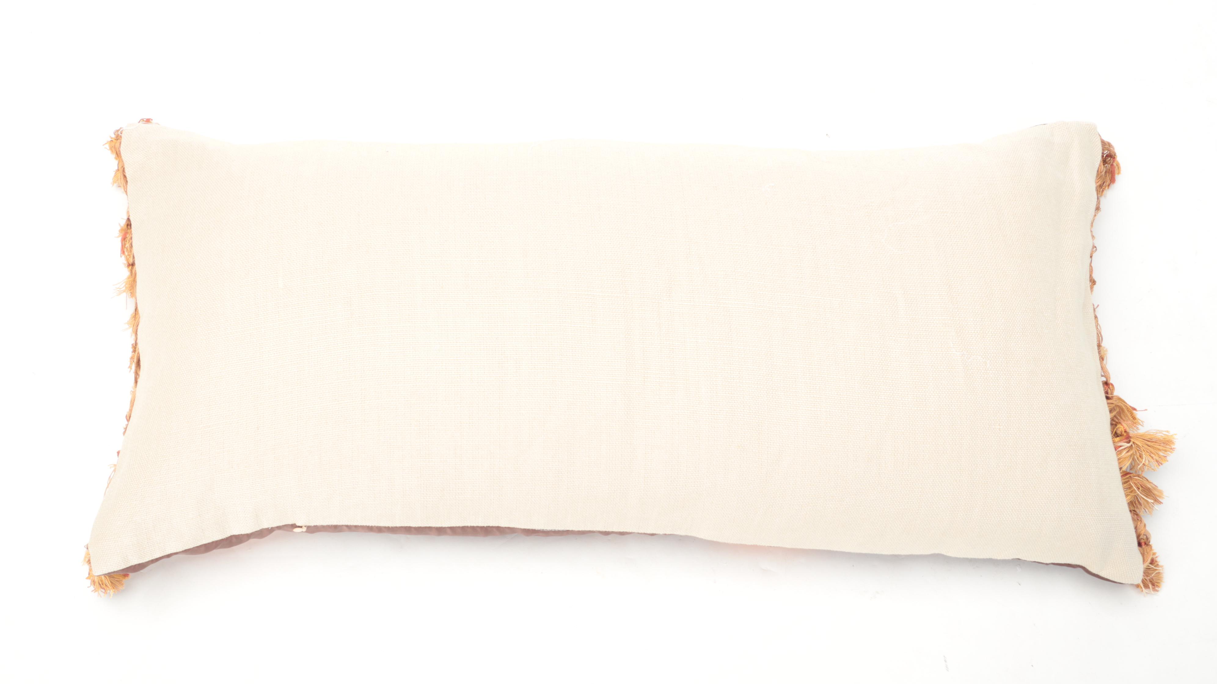 Hermès "Passamenterie" Silk Scarf Tassel Trim Lumbar Pillow EBTH