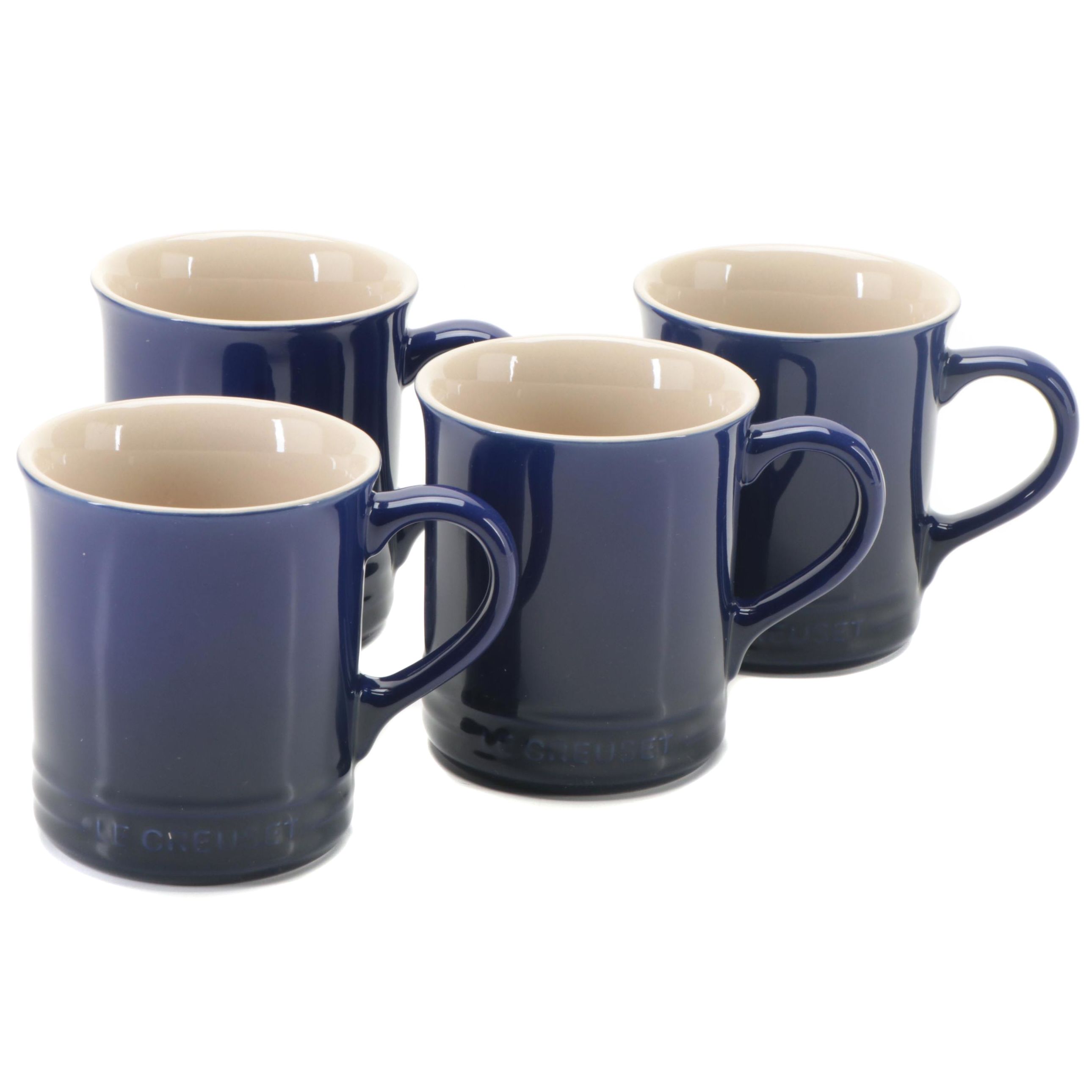 Le Creuset Lapis "Vancouver" Enameled Stoneware Mugs EBTH