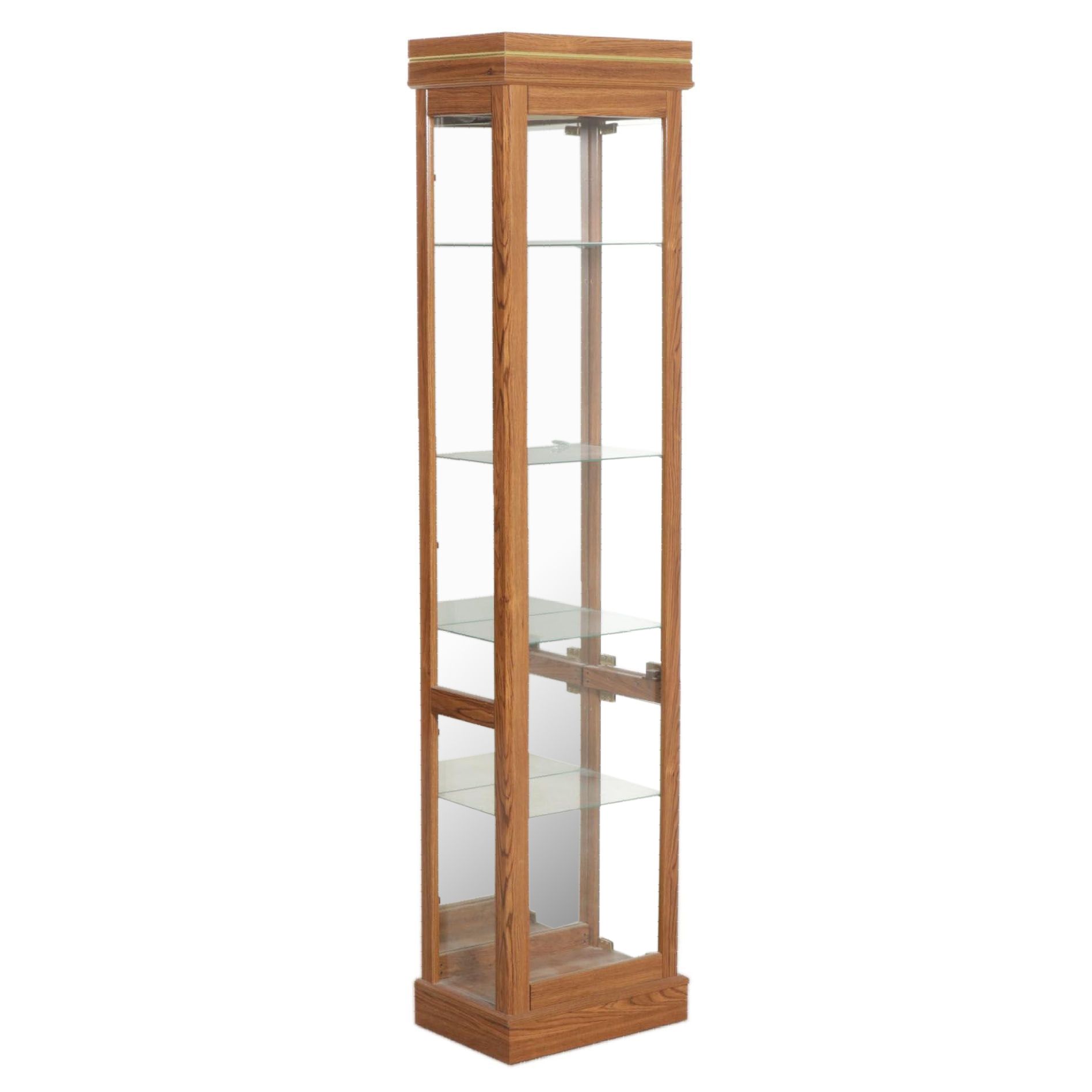 Ashley Furniture OakGrained Illuminated Curio EBTH