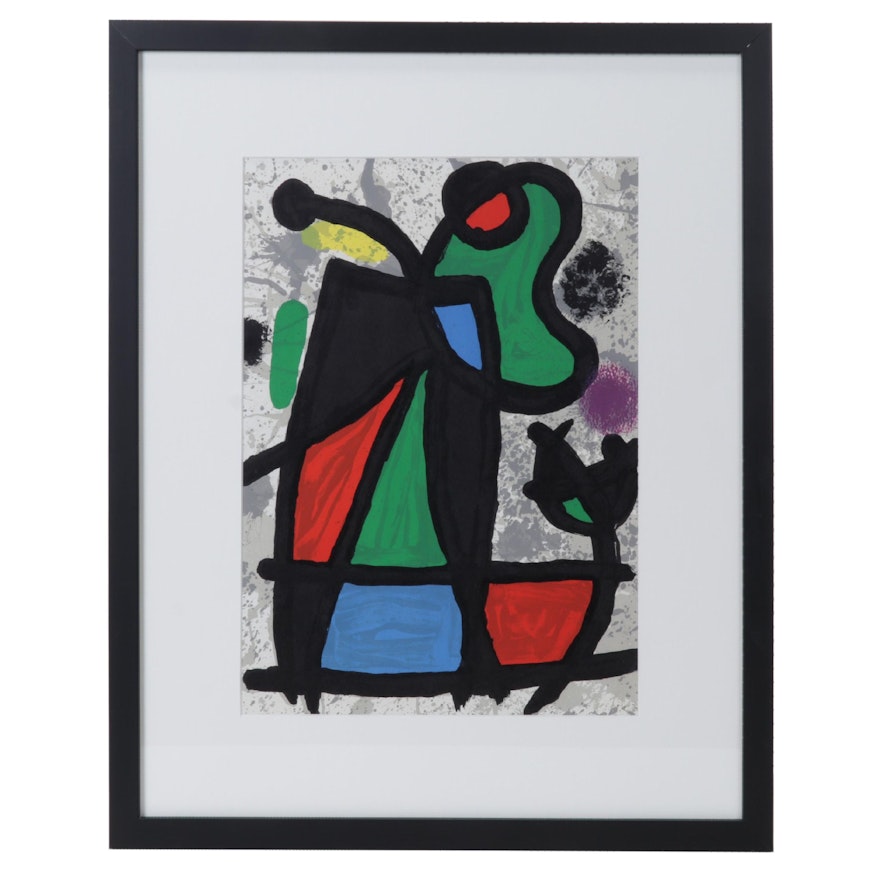 Joan Miró Color Lithograph for "Derrière le Miroir," 1970