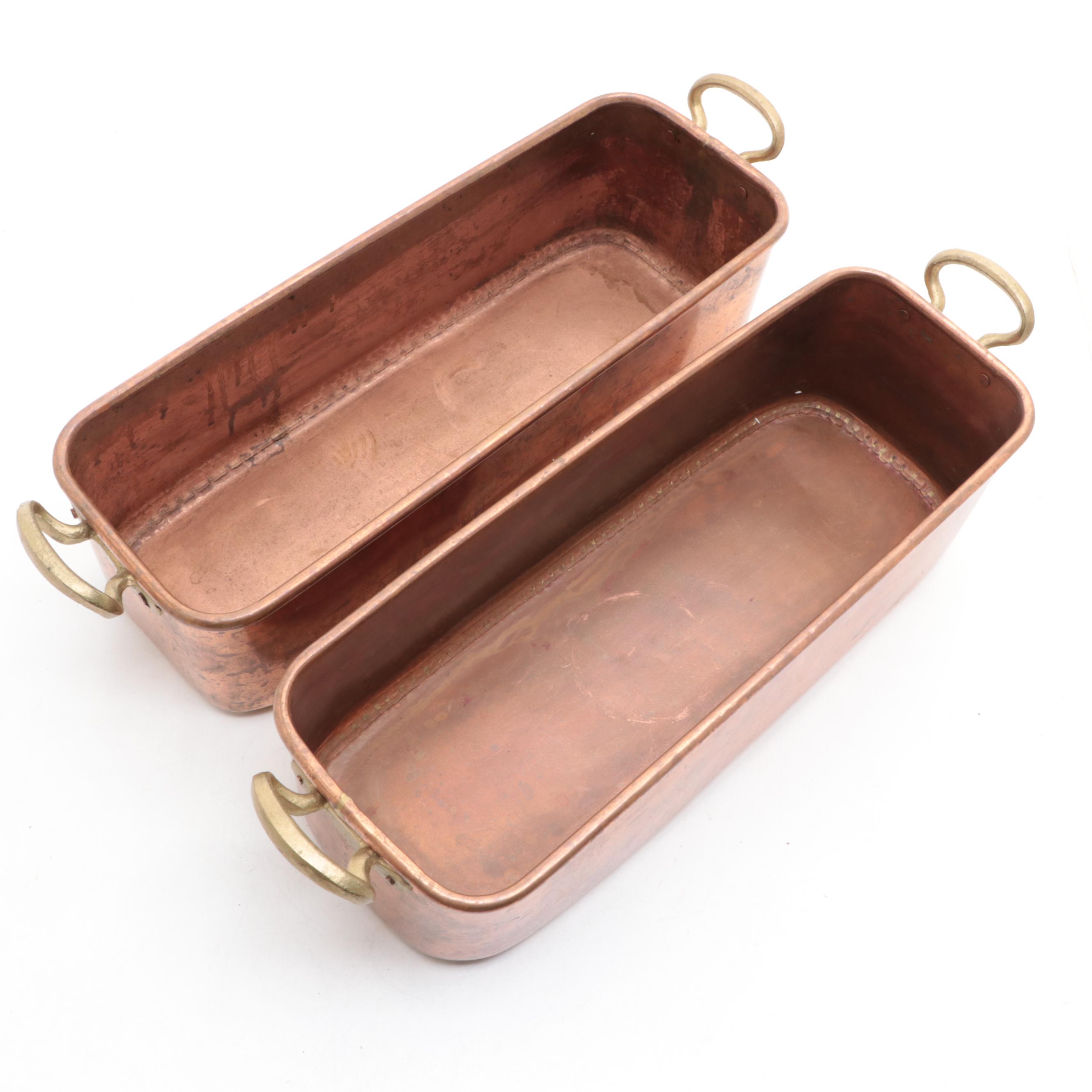 Copper Fish Poacher Pans, 20th Century EBTH