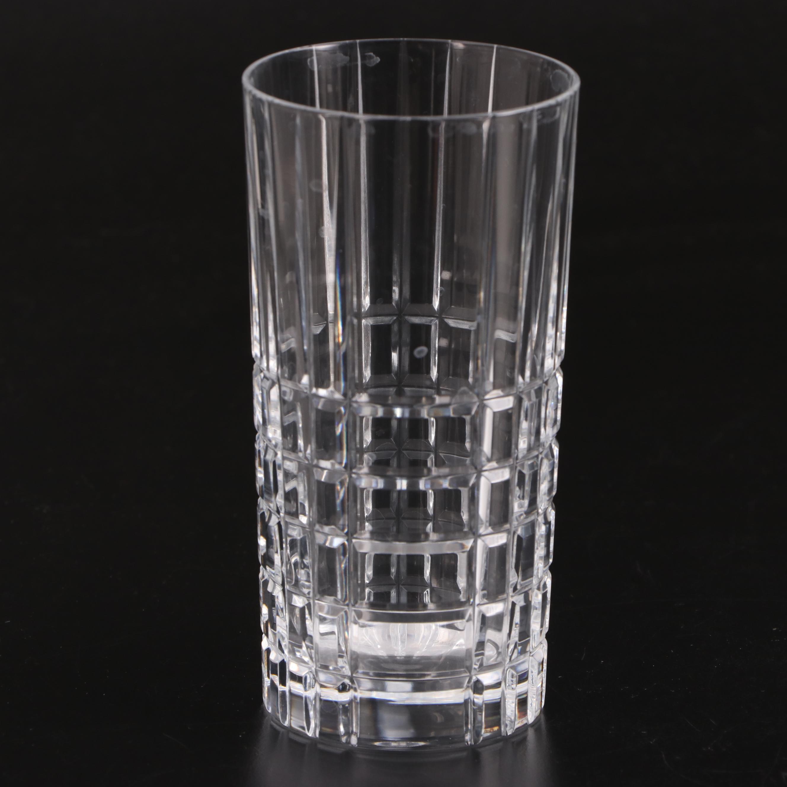 Tiffany & Co. "Plaid" Crystal Highball Glasses EBTH