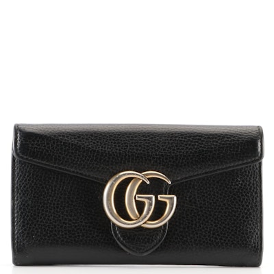 Gucci GG Marmont Continental Wallet in Grained Leather