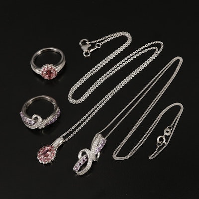 Sterling Jewelry Including Sapphire, Zircon and Tourmaline