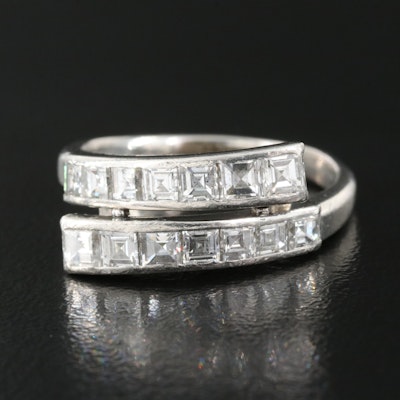 Platinum 1.57 CTW Diamond Bypass Ring