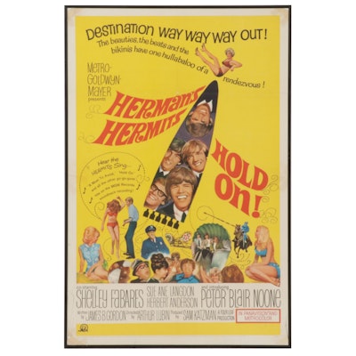Herman's Hermits "Hold On!" Theatrical Release Movie Poster, 1966