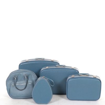 Three Hard-Sided Suitcases and a Travel Bag, Mid to Late 20th Century