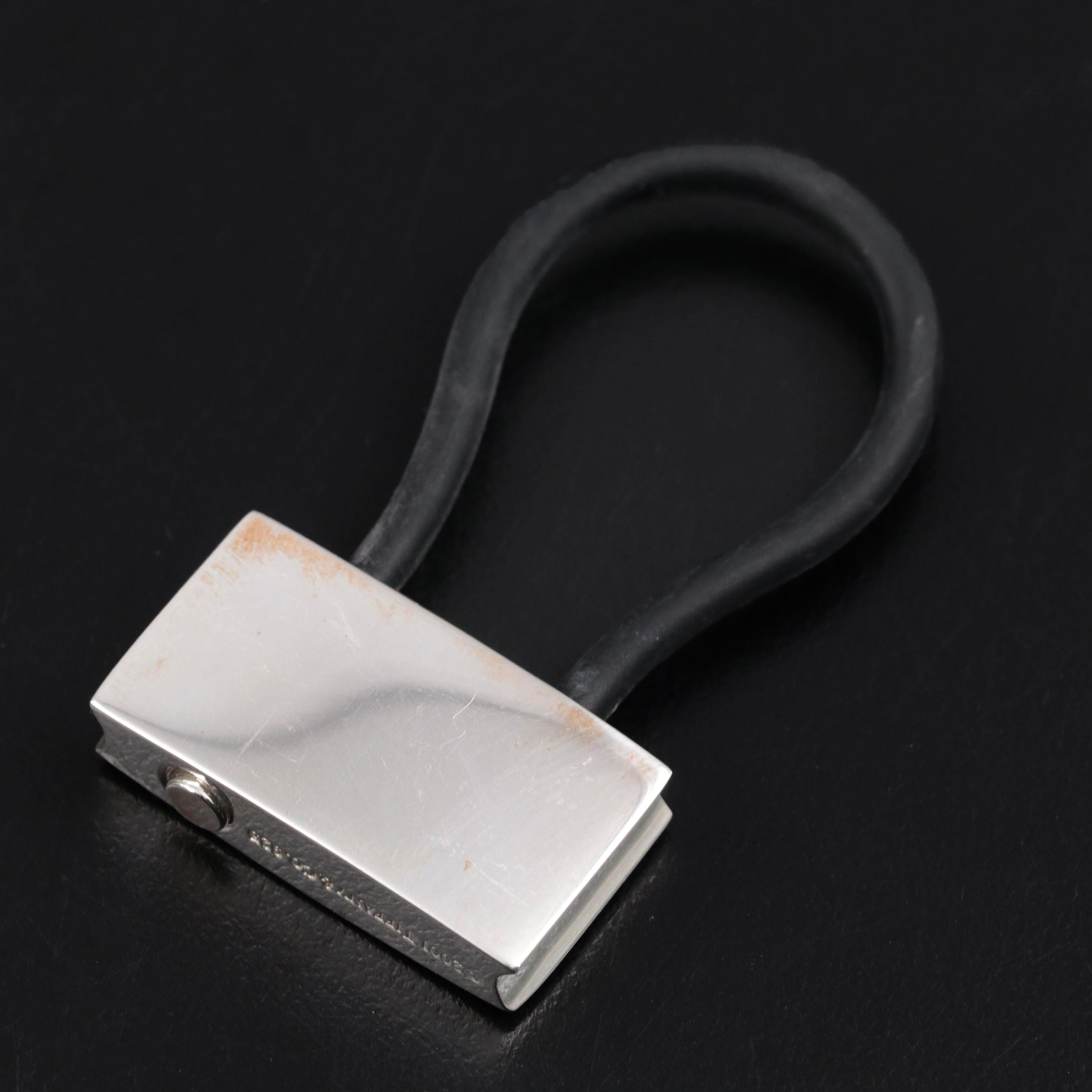 Tiffany & Co. Sterling Silver Lock Key Ring with Box EBTH