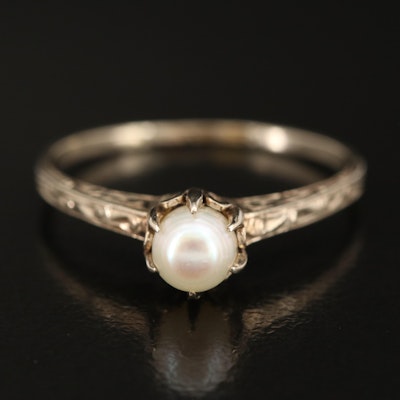 Antique 14K Pearl Ring