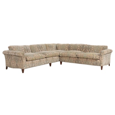Custom Upholstered Sectional Sofa, 21st Century