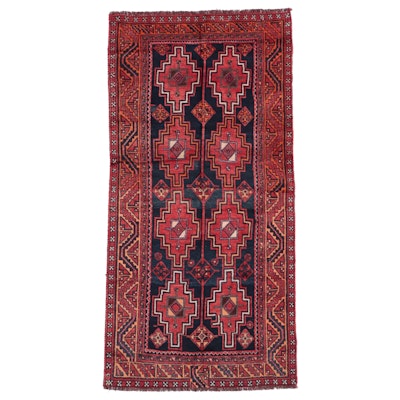 4'2 x 8'4 Hand-Knotted Persian Quchan Area Rug