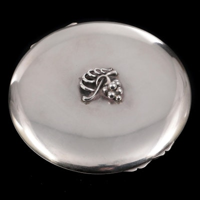 Evald Nielsen Sterling Silver Compact, Early to Mid-20th Century