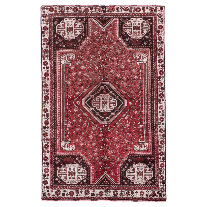 5' x 7'11 Hand-Knotted Persian Qashqai Area Rug