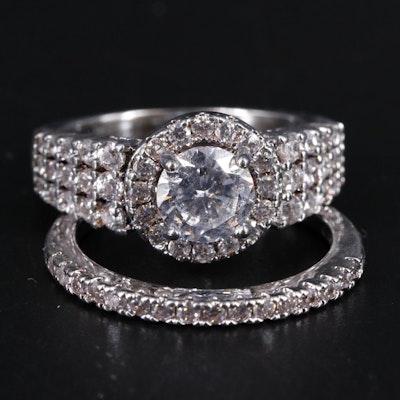Cubic Zirconia Ring and Enhancer Band