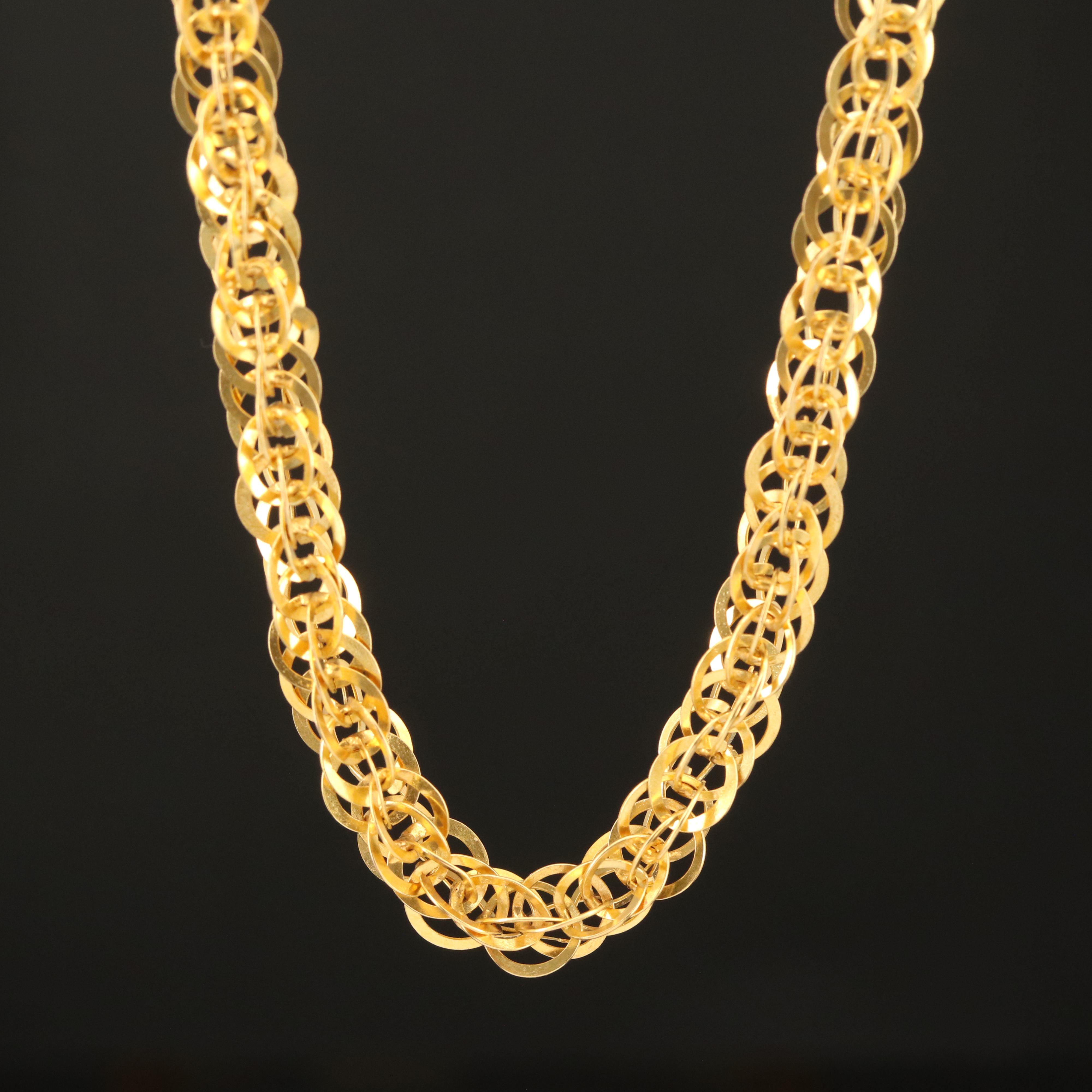 14K Singapore Chain Necklace EBTH