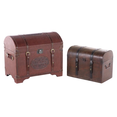 Two Dome Top Trunks, Including National Wild Turkey Federation Example