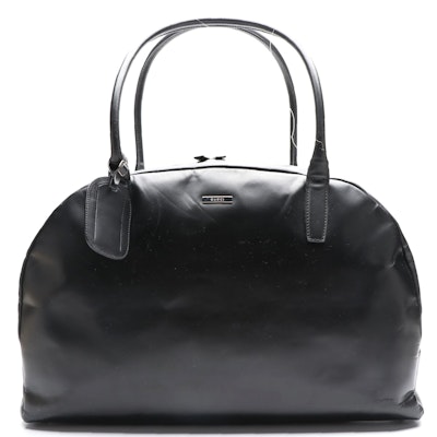 Gucci Large Zip Weekender Bag in Black Smooth Leather