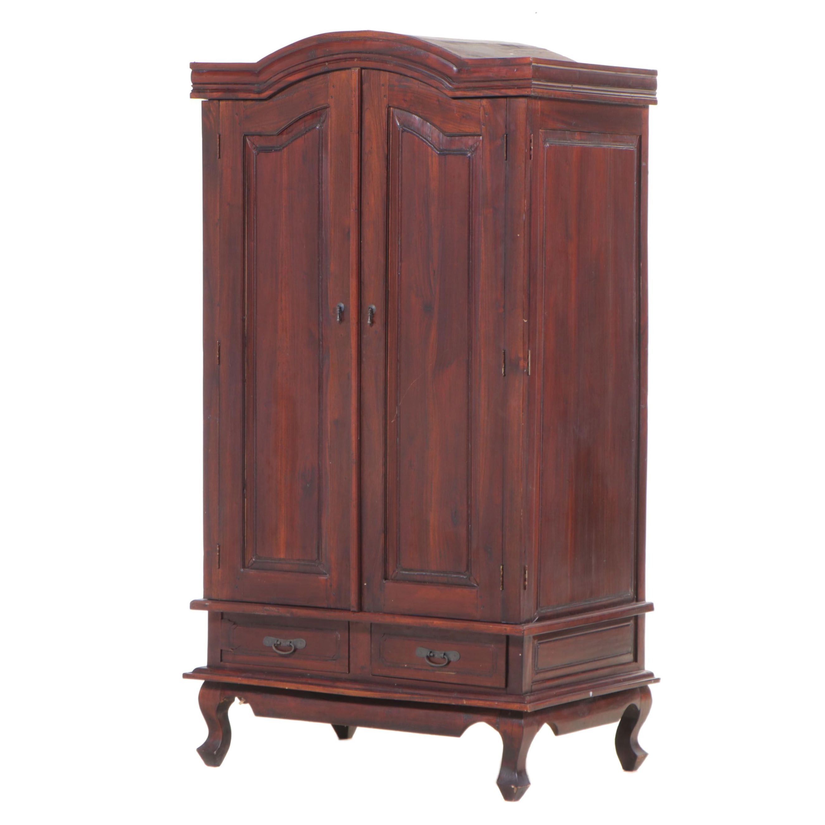 French Provincial Style Mahogany Finish Armoire / Entertainment EBTH