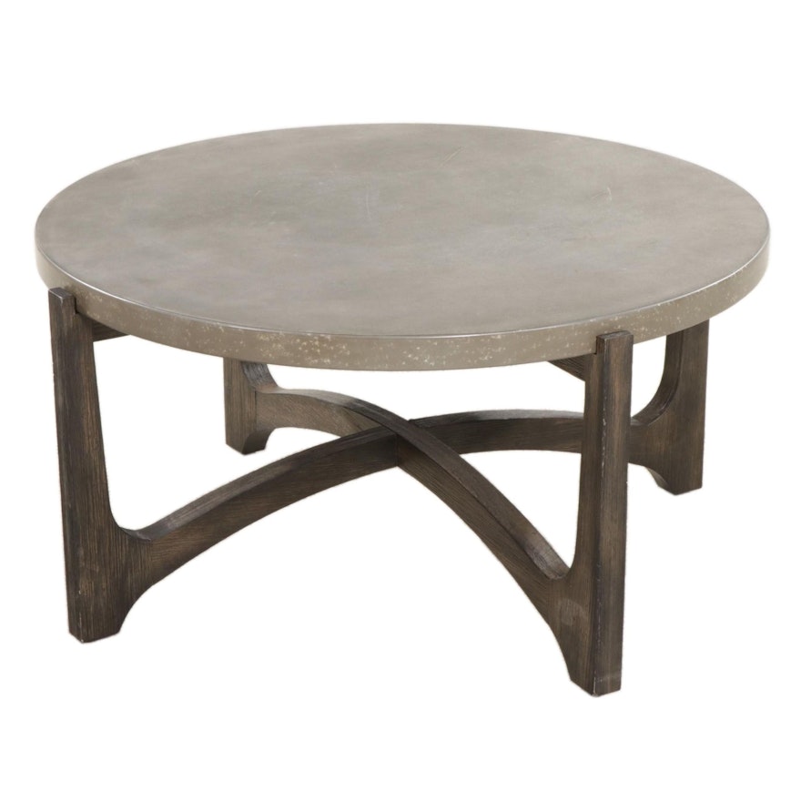 Liberty Furniture "Cascade Collection" Wood and Faux Stone Cocktail Table