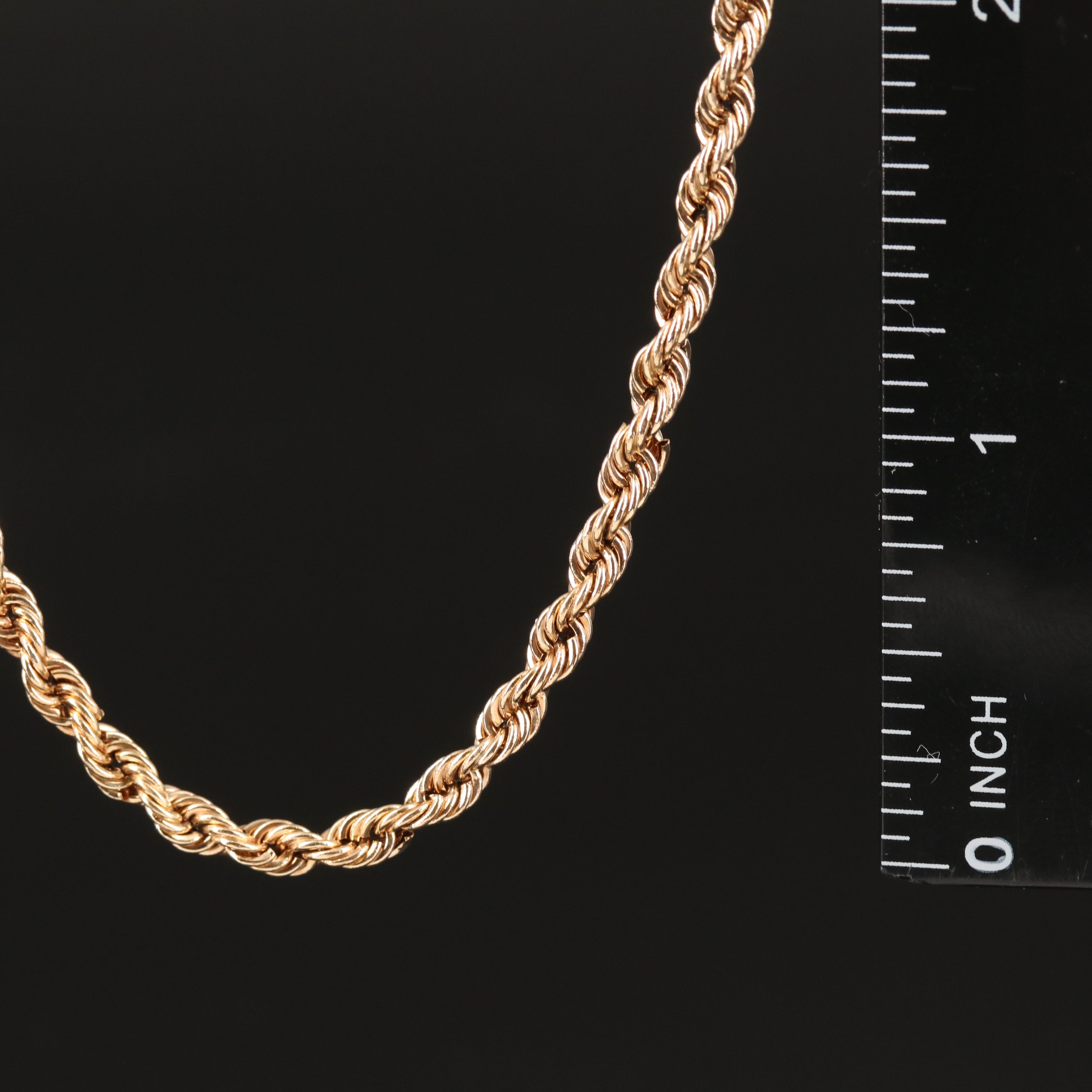14K Rope Chain Necklace EBTH