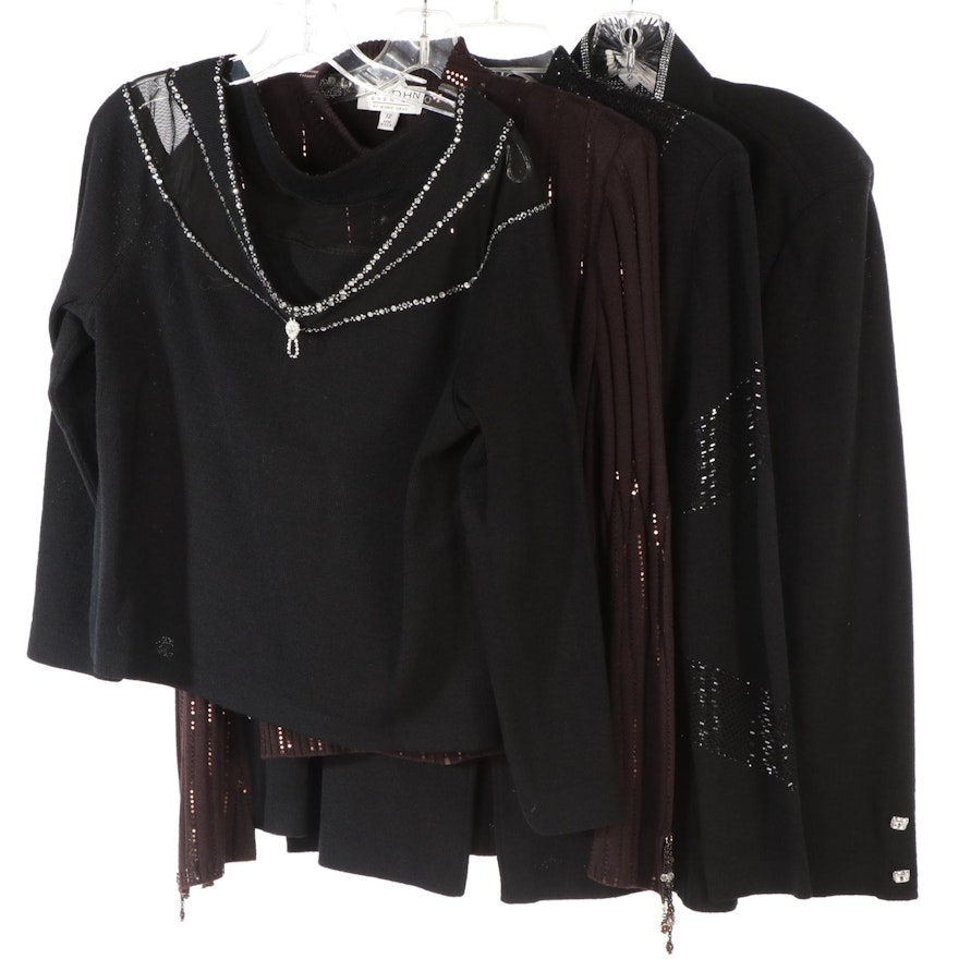 St. John Evening by Marie Gray Embellished Knit Top and Jackets