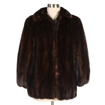 Mink Fur Zip-Front Jacket from Kotsovos