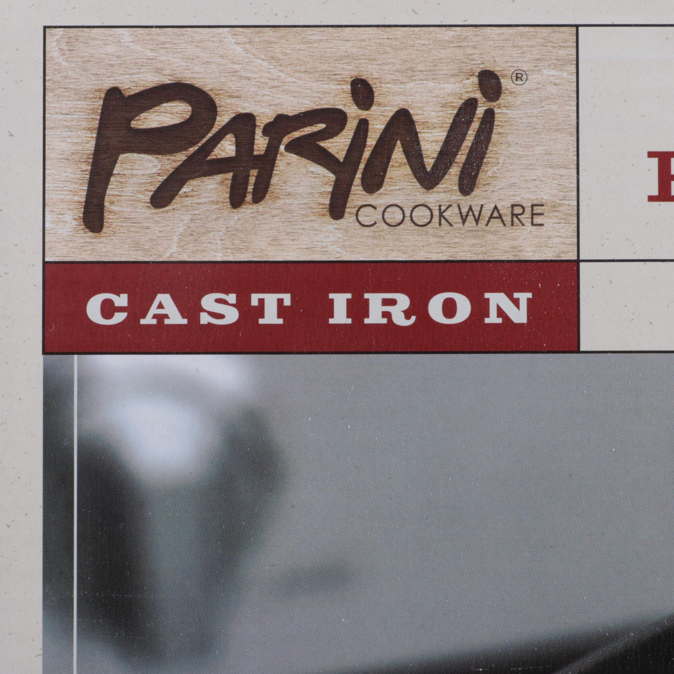 Parini Cast Iron Dutch Oven, Deep Skillet, Griddle, and Reversible