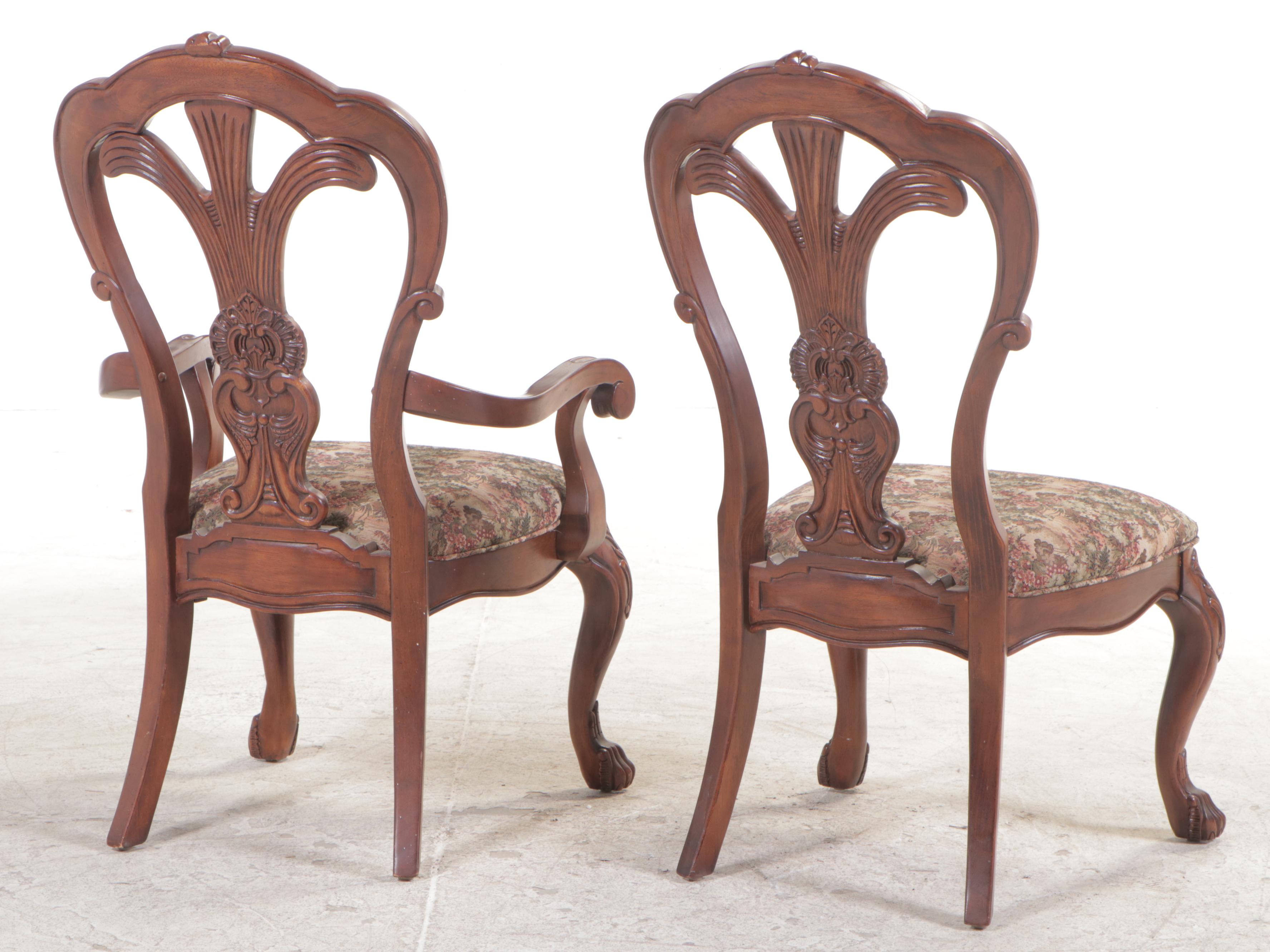 SevenPiece Bernhardt "Grand Savannah" MahoganyStained Dining Set EBTH