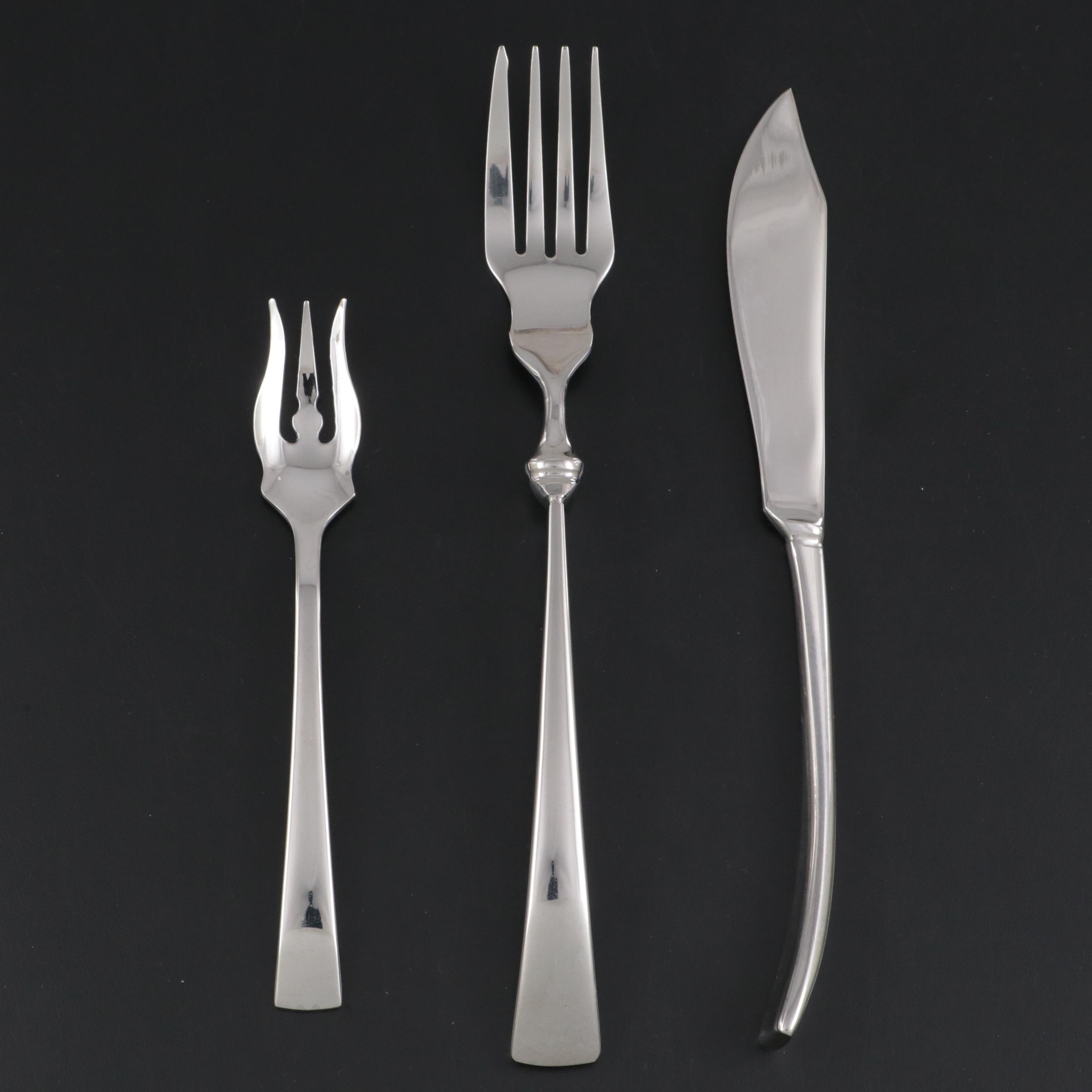 J. A. Henckels Cocktail Forks and Other Stainless Steel Fish Knives and