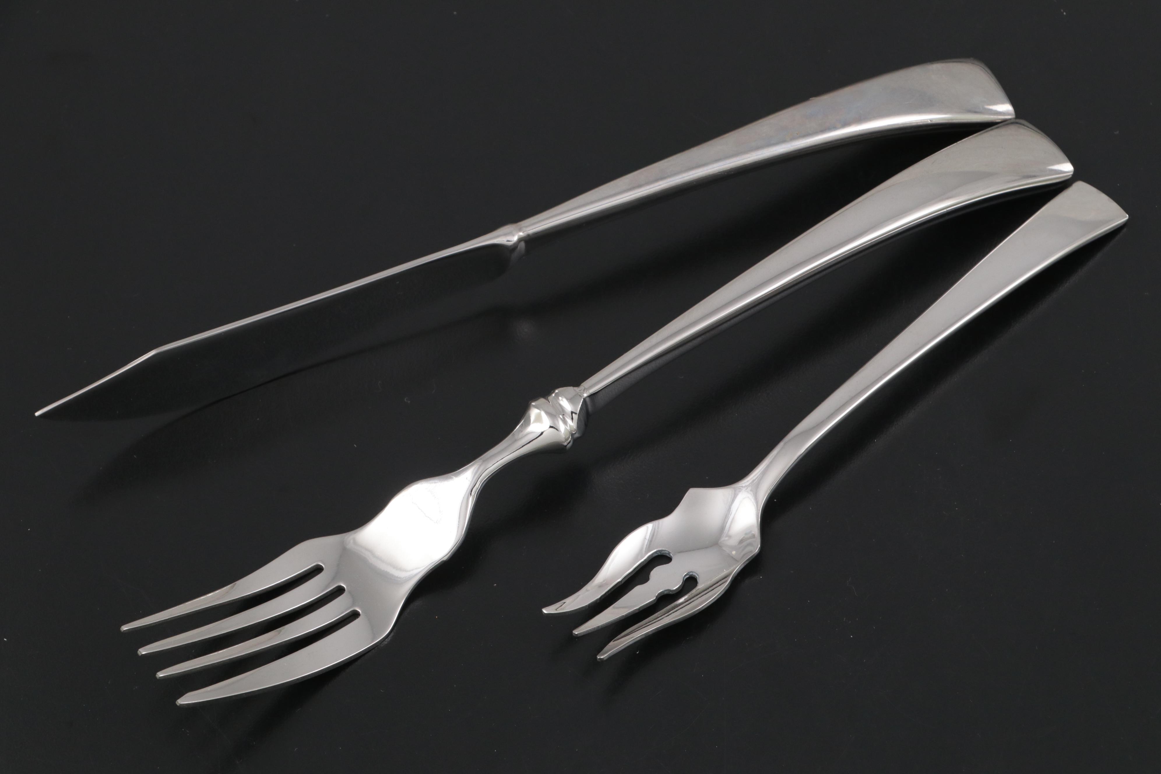 J. A. Henckels Cocktail Forks and Other Stainless Steel Fish Knives and