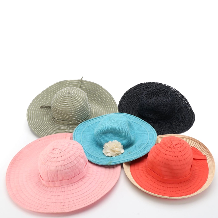 Scala, Silver Wave, San Diego Hat Co, and Sun n' Sand Wide-Brimmed Hats